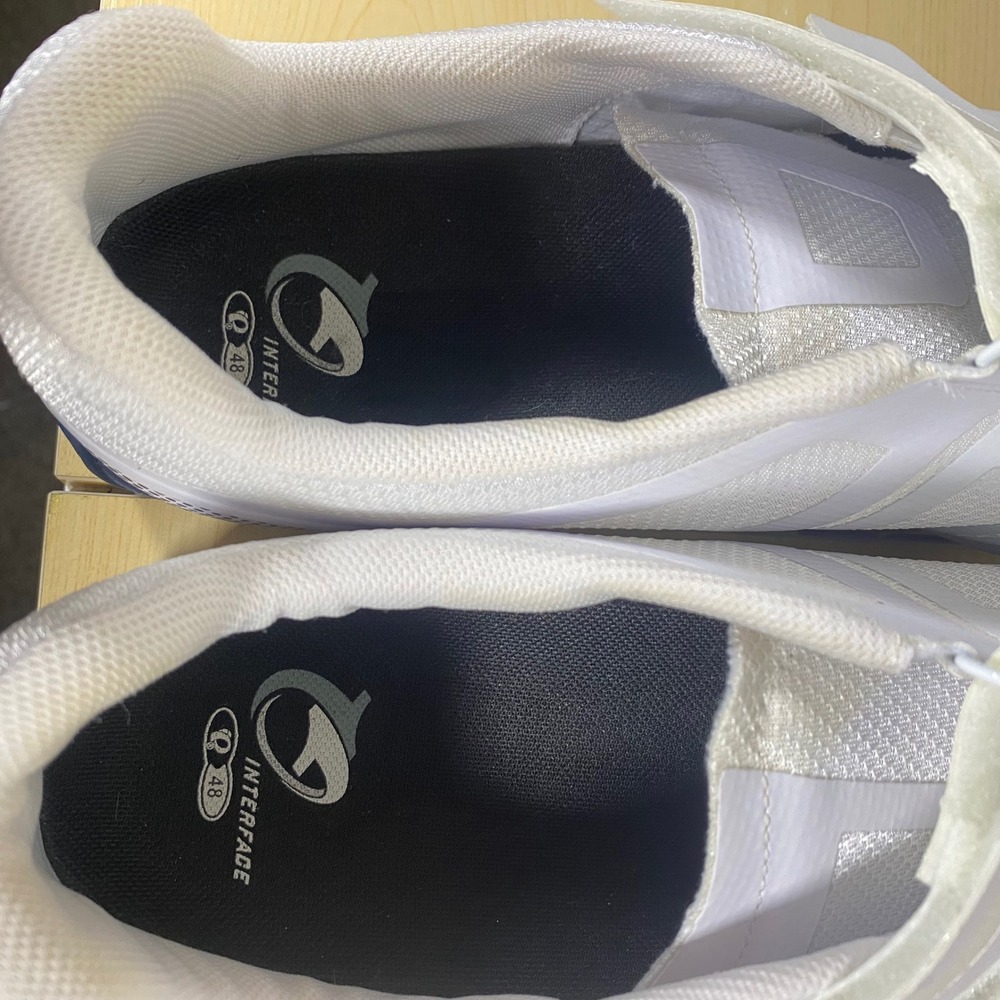 Pearl Izumi Quest Road White Navy Blue Cycling Shoes Mens EUR 48 SPD Clips - Picture 3 of 12